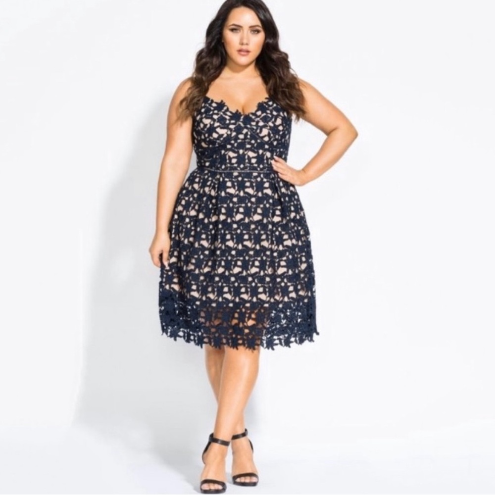 City Chic, eyelet/lace cocktail dress NWT